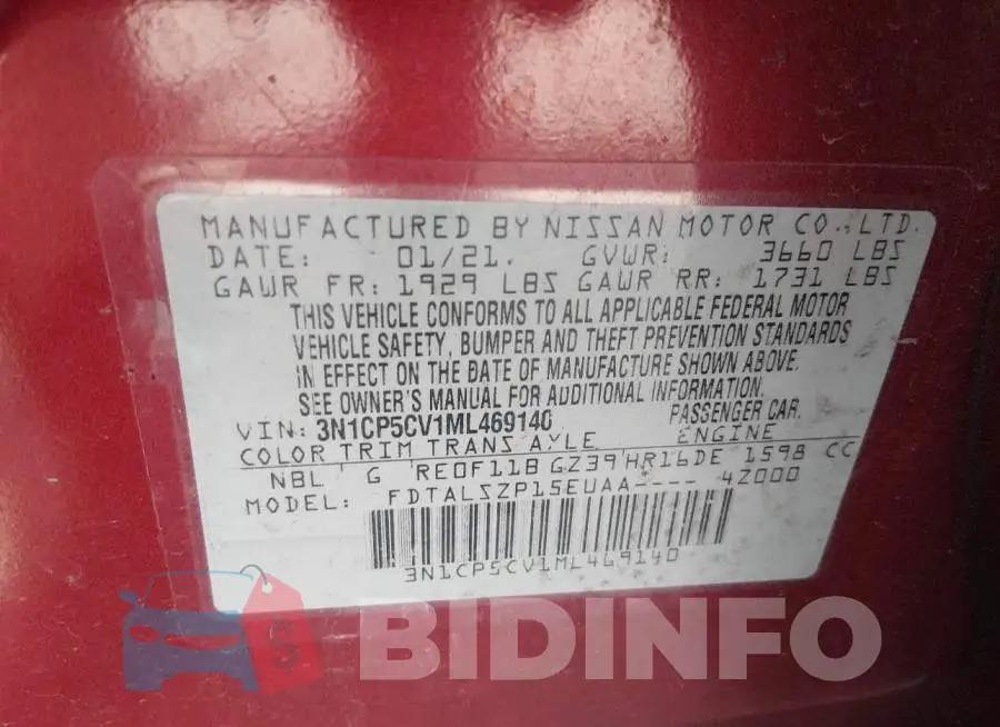 3N1CP5CV1ML469140 Photo# 9