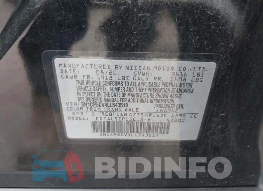 3N1CP5CV4LL543519 Photo# 9