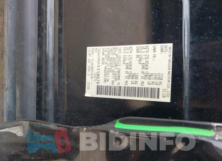 5N1AZ2MG4JN158676 Photo# 9