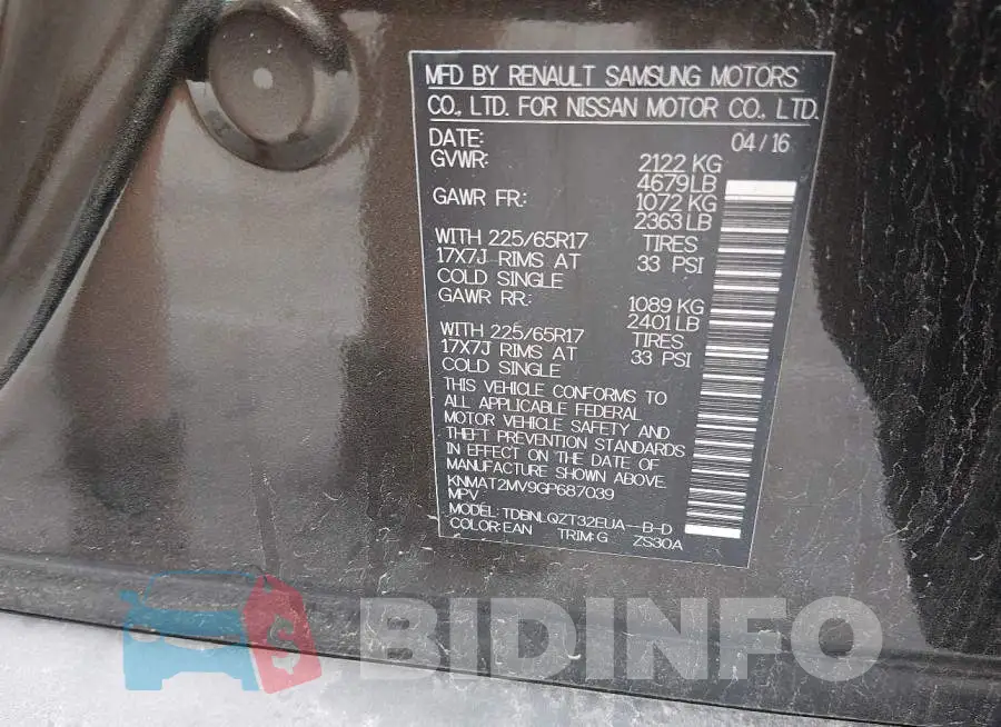 KNMAT2MV9GP687039 Photo# 9