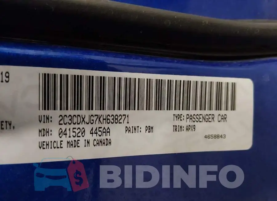 2C3CDXJG7KH638271 Photo# 9