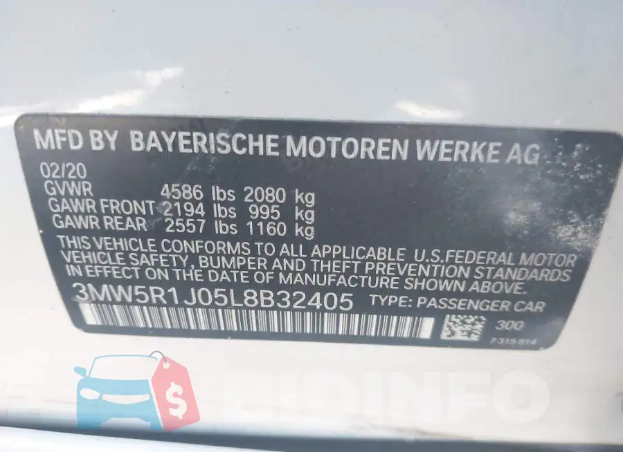 3MW5R1J05L8B32405 Photo# 9