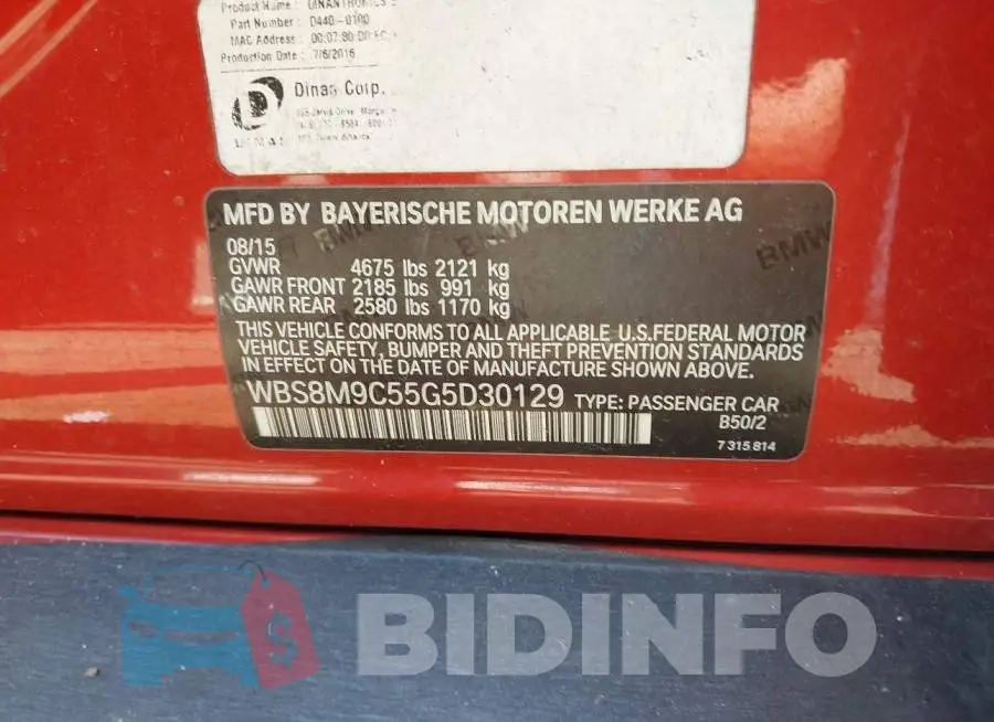 WBS8M9C55G5D30129 Photo# 9