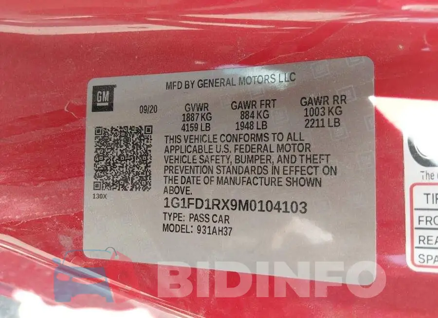 1G1FD1RX9M0104103 Photo# 9