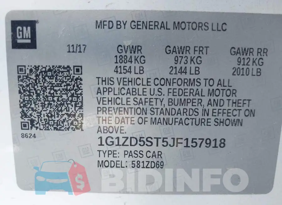 1G1ZD5ST5JF157918 Photo# 9