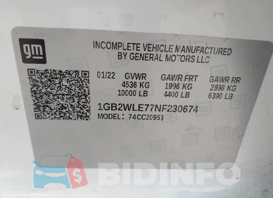1GB2WLE77NF230674 Photo# 9