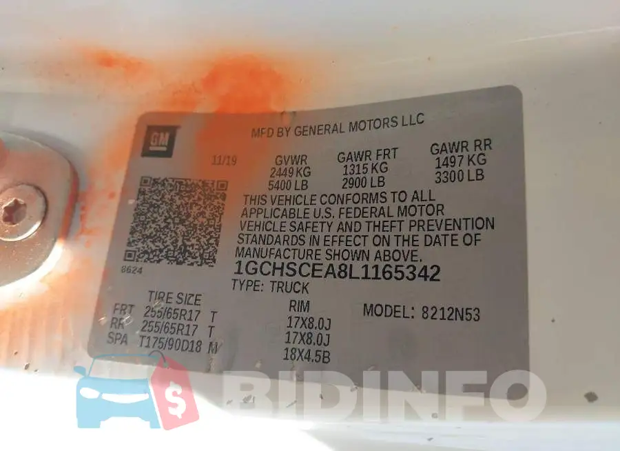 1GCHSCEA8L1165342 Photo# 9