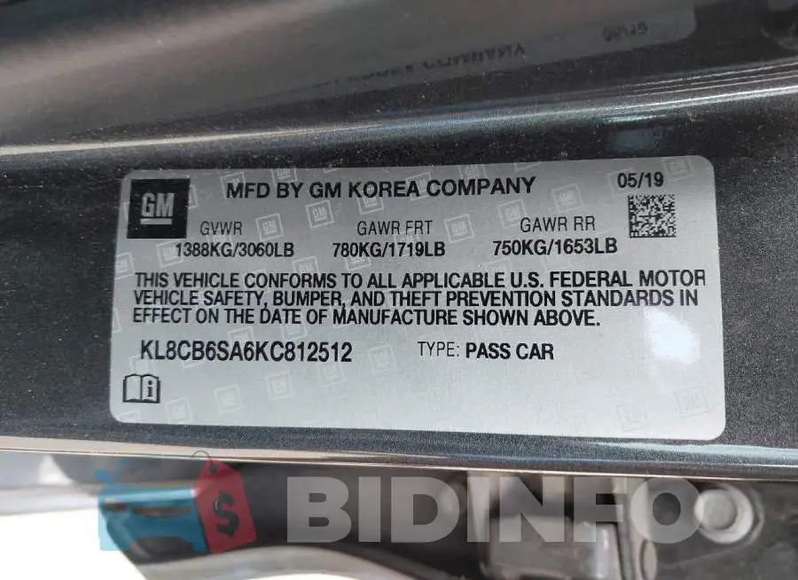 KL8CB6SA6KC812512 Photo# 9