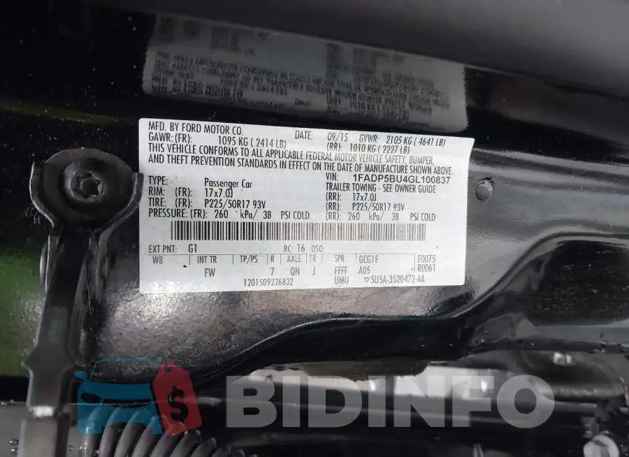 1FADP5BU4GL100837 Photo# 9