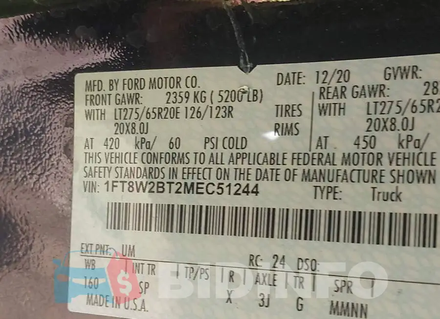 1FT8W2BT2MEC51244 Photo# 8