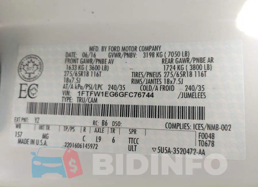1FTFW1EG6GFC76744 Photo# 9