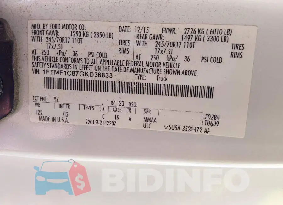 1FTMF1C87GKD36833 Photo# 9