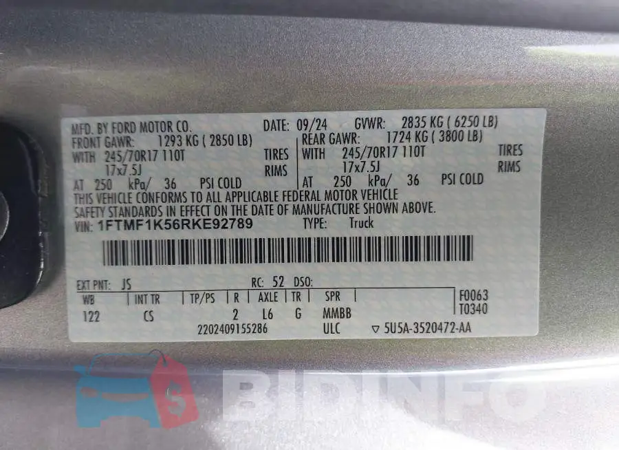 1FTMF1K56RKE92789 Photo# 9