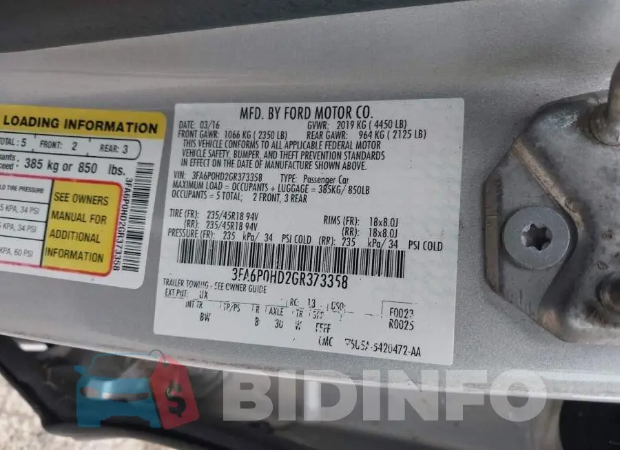 3FA6P0HD2GR373358 Photo# 9