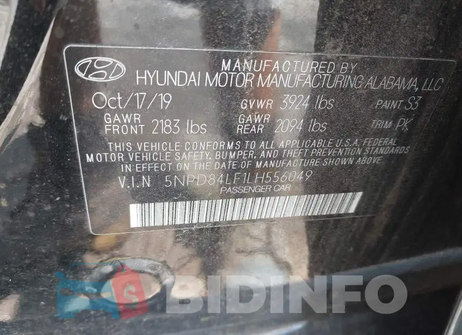 5NPD84LF1LH556049 Photo# 9