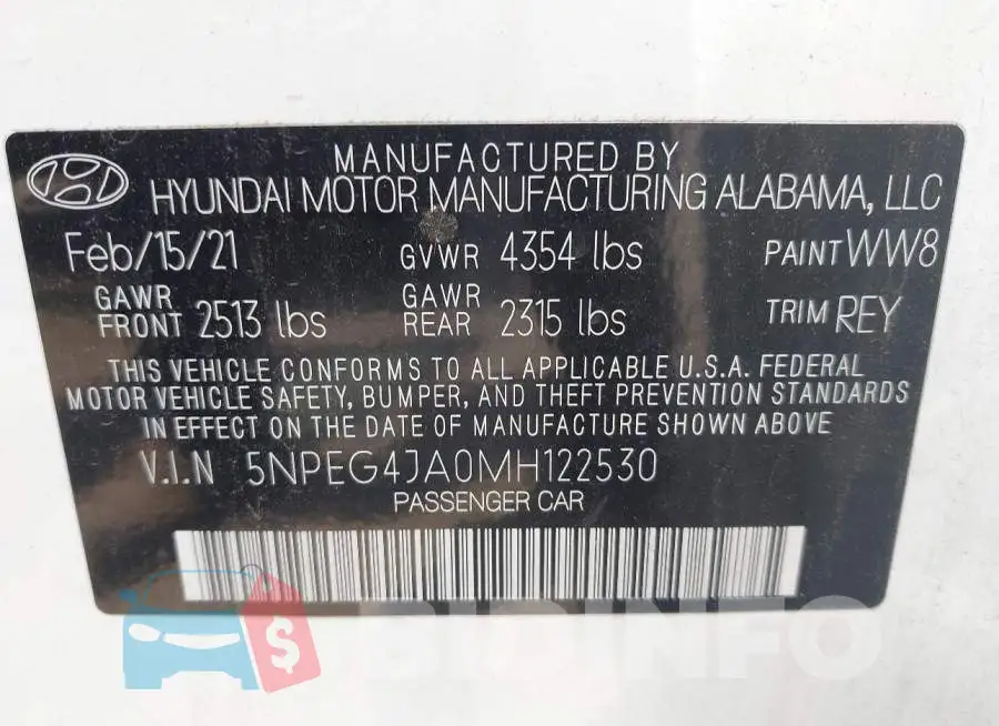 5NPEG4JA0MH122530 Photo# 9