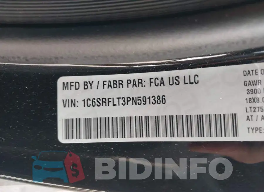 1C6SRFLT3PN591386 Photo# 9