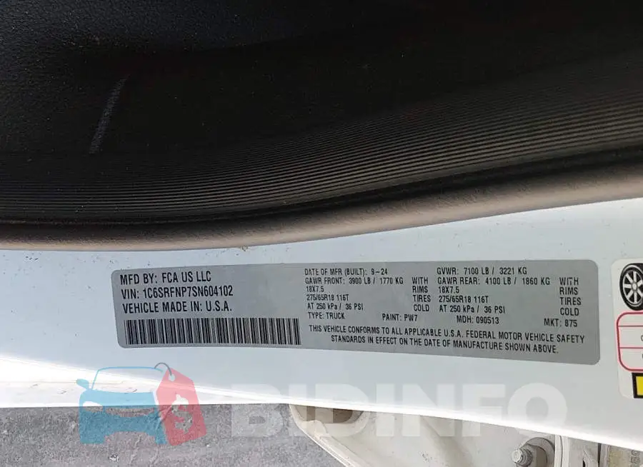 1C6SRFNP7SN604102 Photo# 9