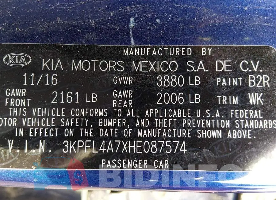 3KPFL4A7XHE087574 Photo# 9
