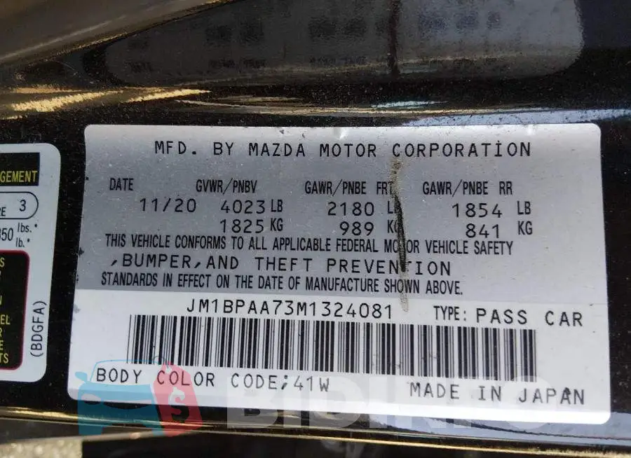 JM1BPAA73M1324081 Photo# 9
