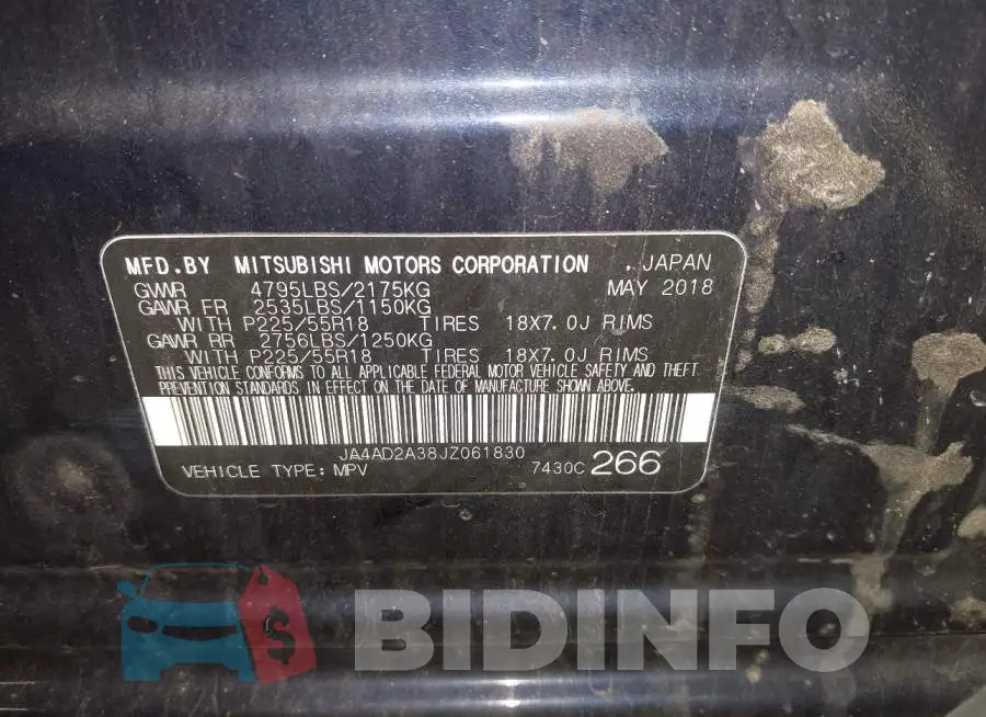 JA4AD2A38JZ061830 Photo# 9