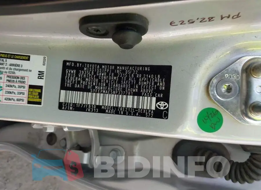 5YFEPMAE5NP337781 Photo# 9