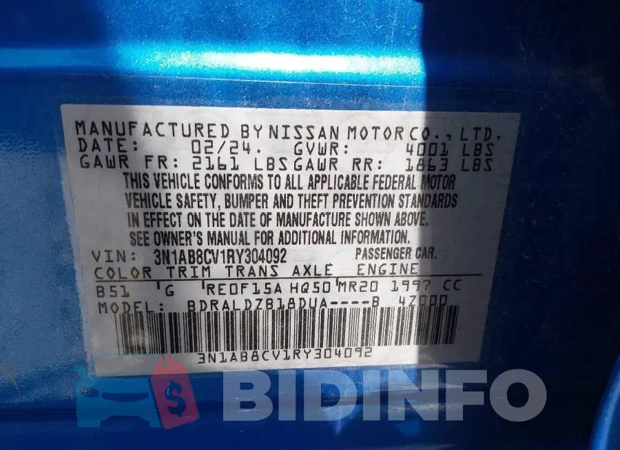 3N1AB8CV1RY304092 Photo# 9