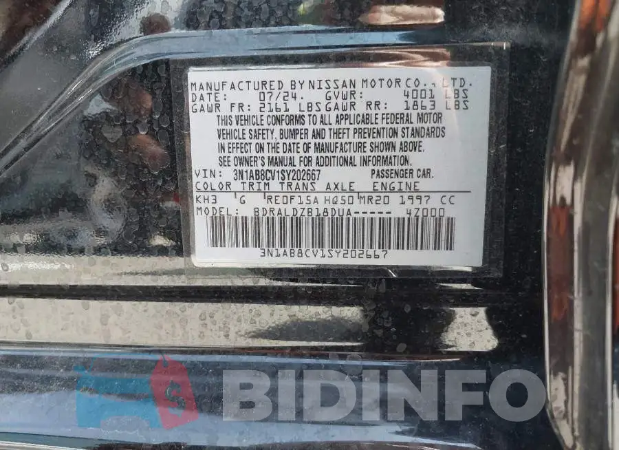 3N1AB8CV1SY202667 Photo# 9