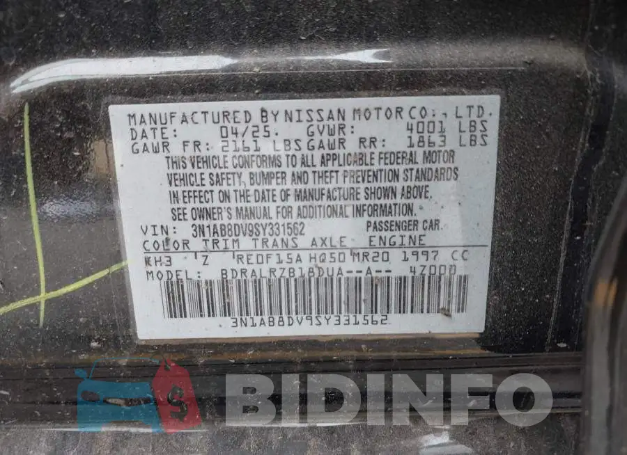 3N1AB8DV9SY331562 Photo# 9