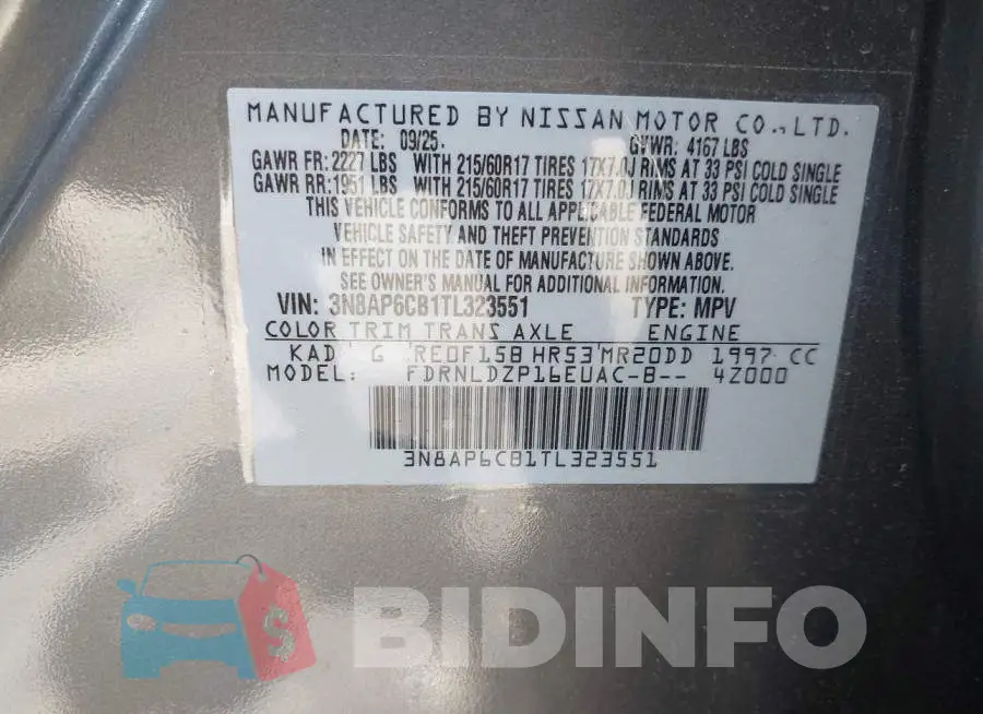 3N8AP6CB1TL323551 Photo# 9