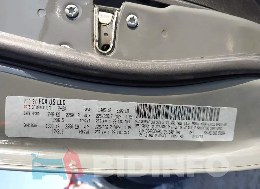 3C4PDCAB6LT201848 Photo# 9
