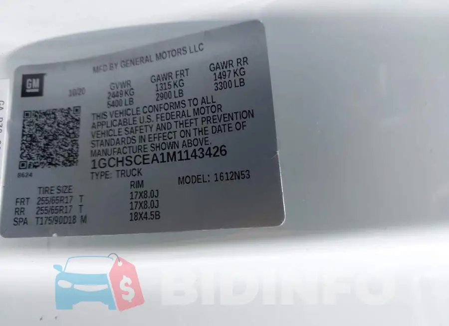 1GCHSCEA1M1143426 Photo# 9