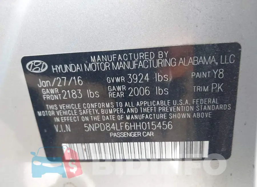 5NPD84LF6HH015456 Photo# 9