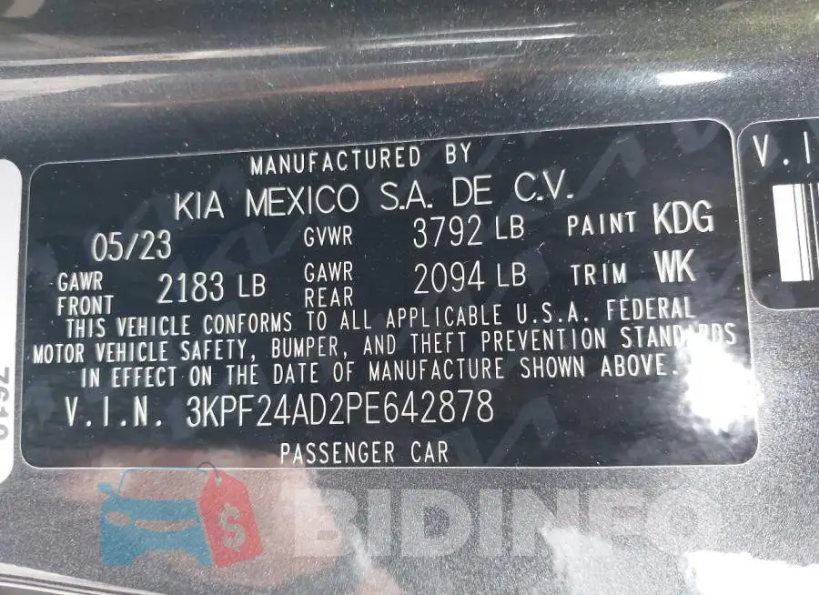 3KPF24AD2PE642878 Photo# 9