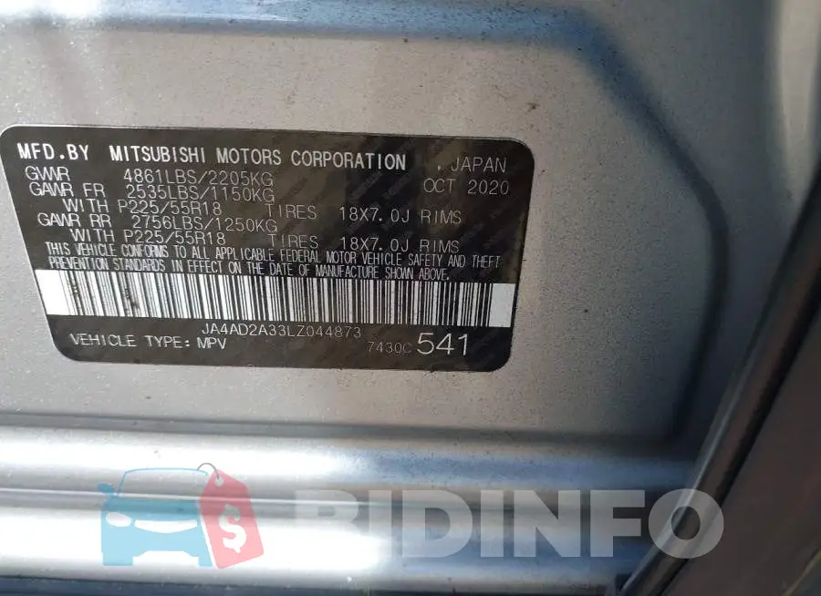 JA4AD2A33LZ044873 Photo# 9