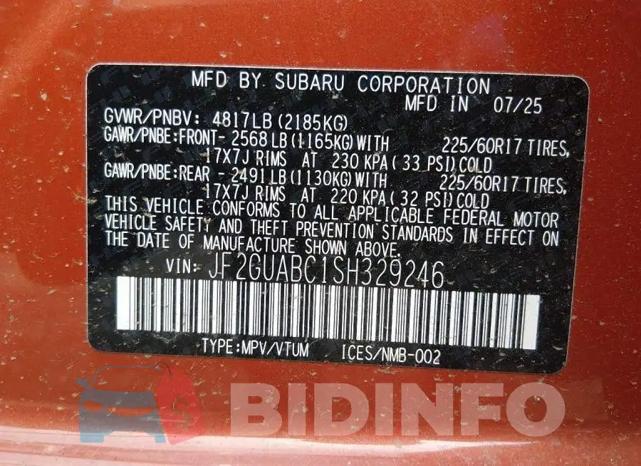 JF2GUABC1SH329246 Photo# 9
