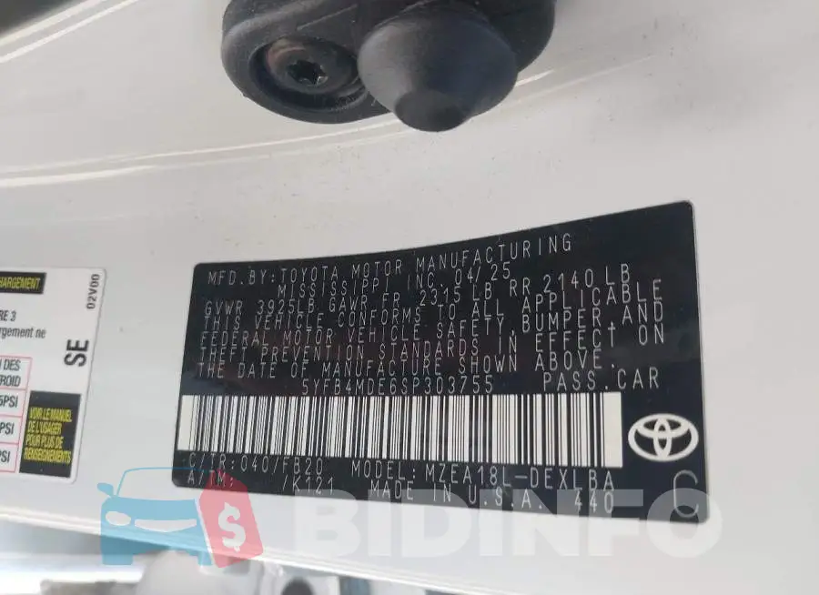 5YFB4MDE6SP303755 Photo# 9