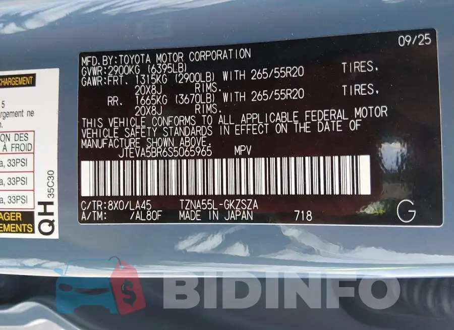 JTEVA5BR6S5065965 Photo# 9