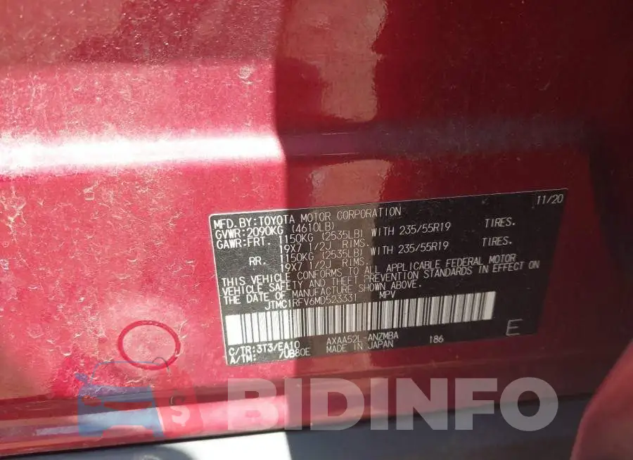 JTMC1RFV6MD523331 Photo# 9