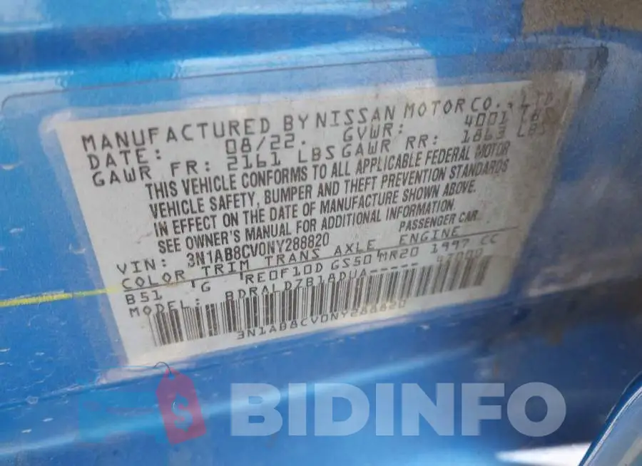 3N1AB8CV0NY288820 Photo# 9