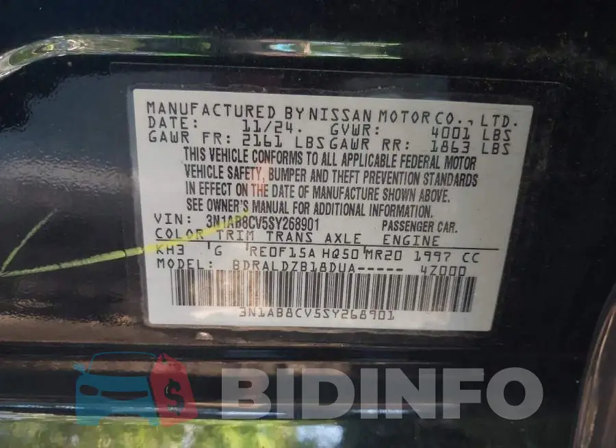3N1AB8CV5SY268901 Photo# 9