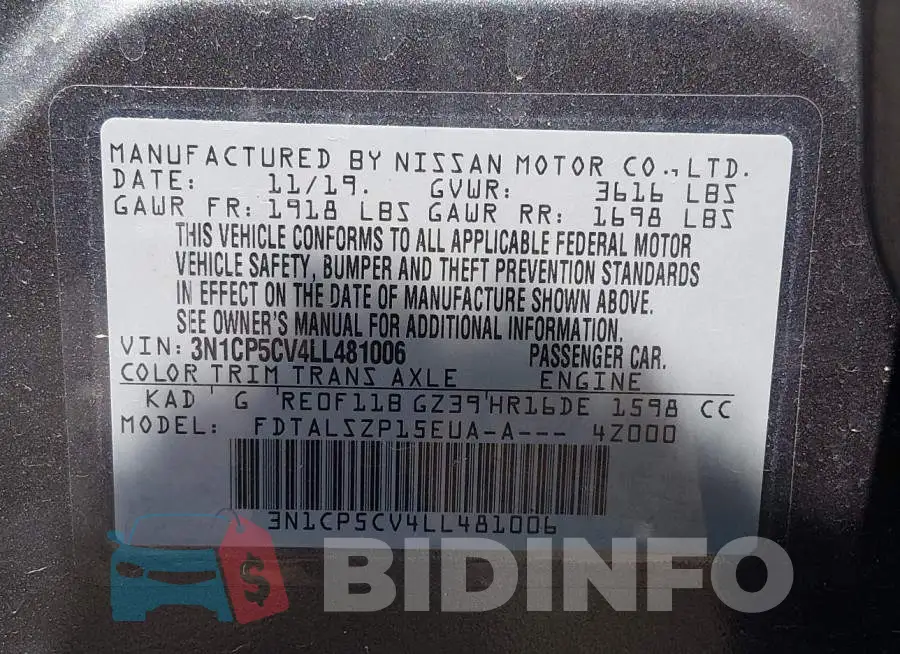 3N1CP5CV4LL481006 Photo# 9