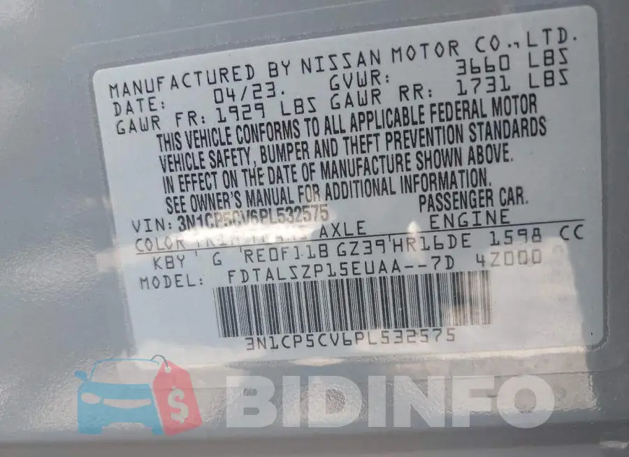 3N1CP5CV6PL532575 Photo# 9