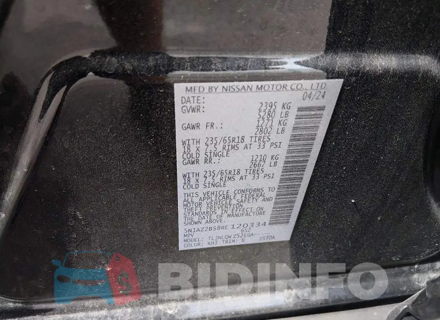 5N1AZ2BS8RC120334 Photo# 9