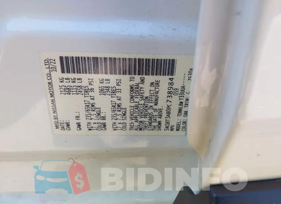 5N1BT3AB0PC738984 Photo# 9