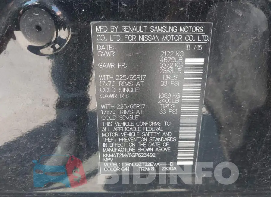 KNMAT2MV6GP623492 Photo# 9