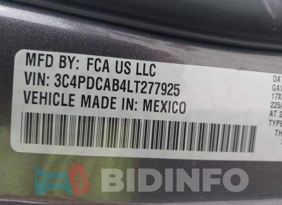 3C4PDCAB4LT277925 Photo# 9