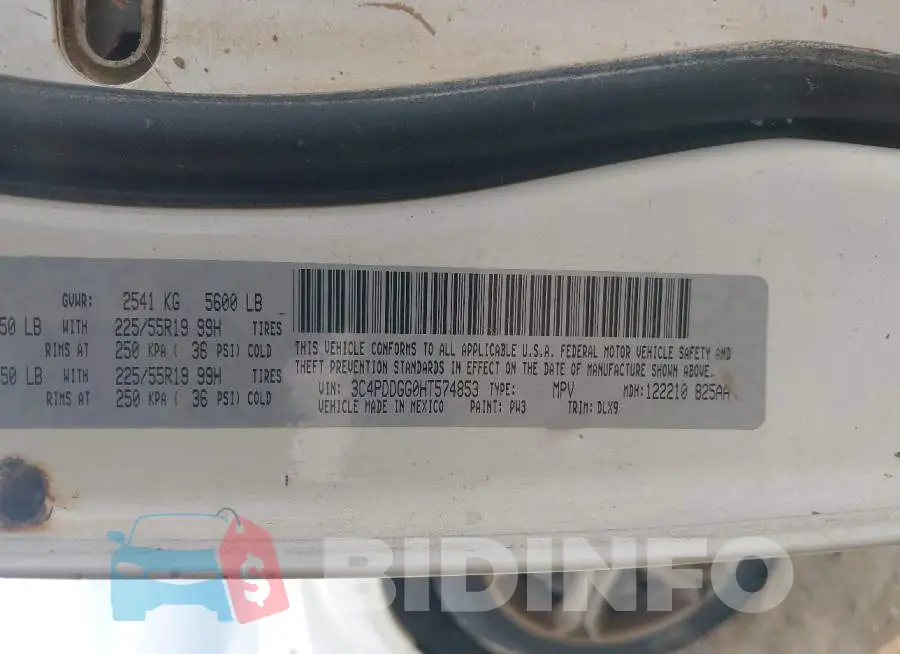 3C4PDDGG0HT574853 Photo# 9