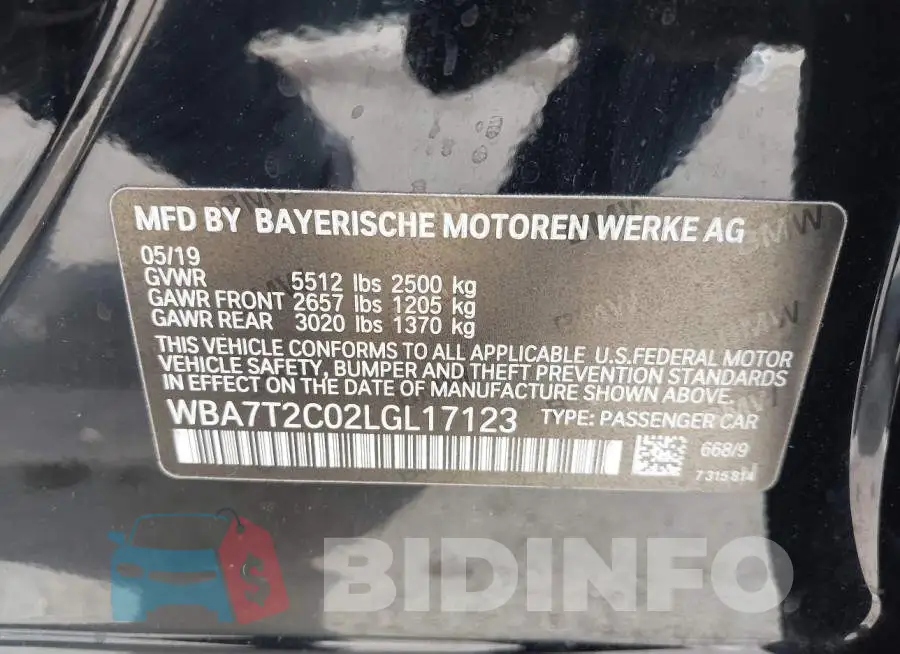 WBA7T2C02LGL17123 Photo# 9