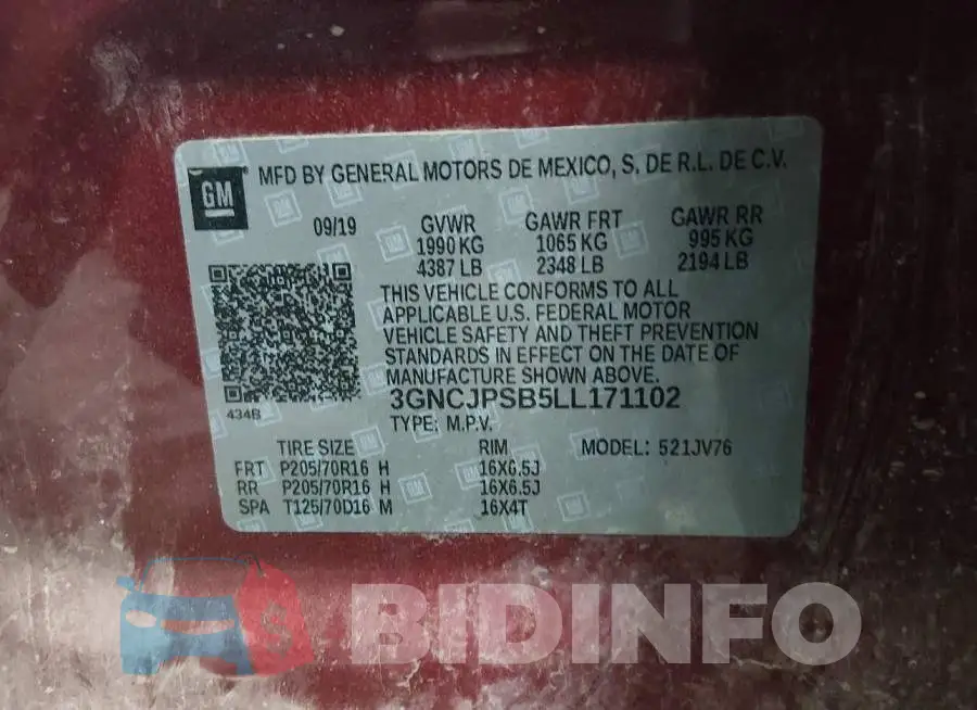 3GNCJPSB5LL171102 Photo# 9